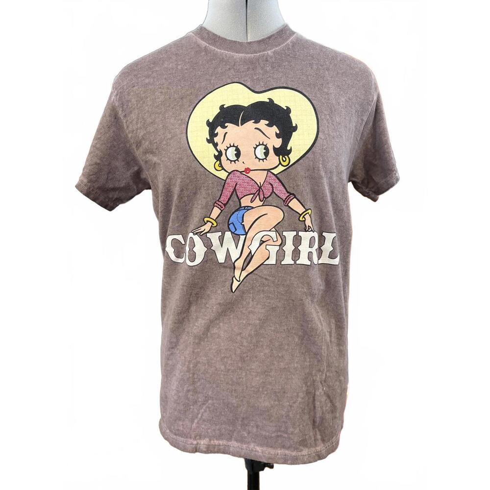 Betty Boop Cowgirl Crew Neck T-shirt